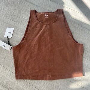 Aritzia TNA Ribbed Cropped Racer Tank